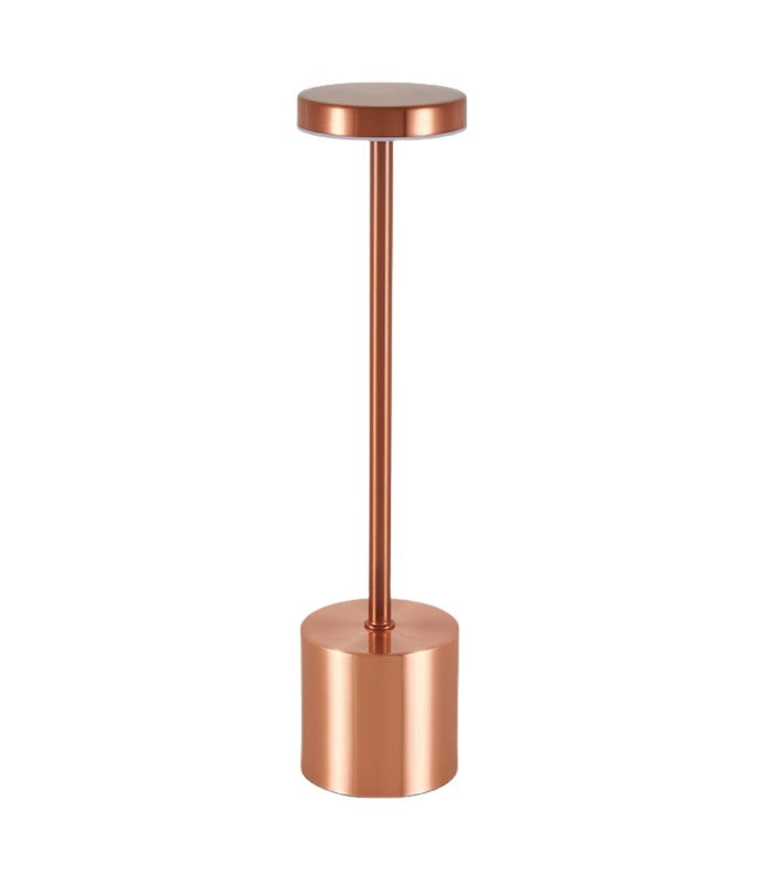 Opladelig LED bordlampe CCT touch dæmpbar Kobber