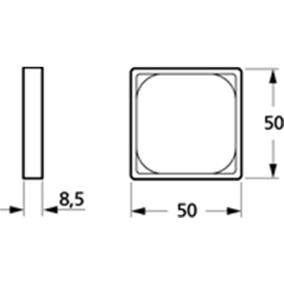 LK Fuga ramme Baseline 50 1m - koksgrå