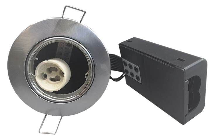 Indbygningsspot 230V GU10 Max  7W LED Børstet