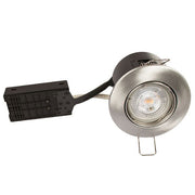 LED spot 5W dæmpbar flimmerfri 2700K 430Lm - Rund, børstet