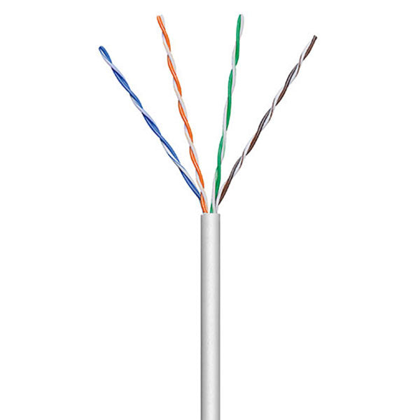Installationskabel (stiv), UTP CAT6, grå - 100 m