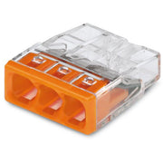 Skrueløs klemme 3x0,5-2,5mm² orange - 1 stk.