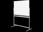Magnetisk whiteboard - 2-sidet, alu.ramme, hjul (120 x 80cm)