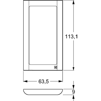 LK Fuga ramme SOFT 63 2m lodret - koksgrå