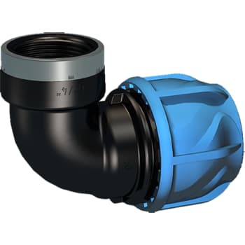 +GF+ iJOINT 32 mm x 1" vinkel 90° med muffe, PP, PN16