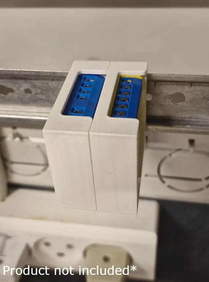 Shelly - DIN-skinne adapter til Gen2 enheder (Shelly Plus I4 I4 DC Plus 1 Plus 1PM Plus 2PM 0-10V Di