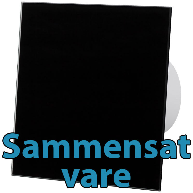dRim standard ventilator m. kugleleje sort front