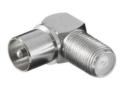 F hun til COAX(TV) han - 90° metal