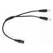 DC kabel splitter - 5V-48V, sort