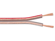 Højttalerledning - 2x0,75mm² OFC, Transparent (50m)