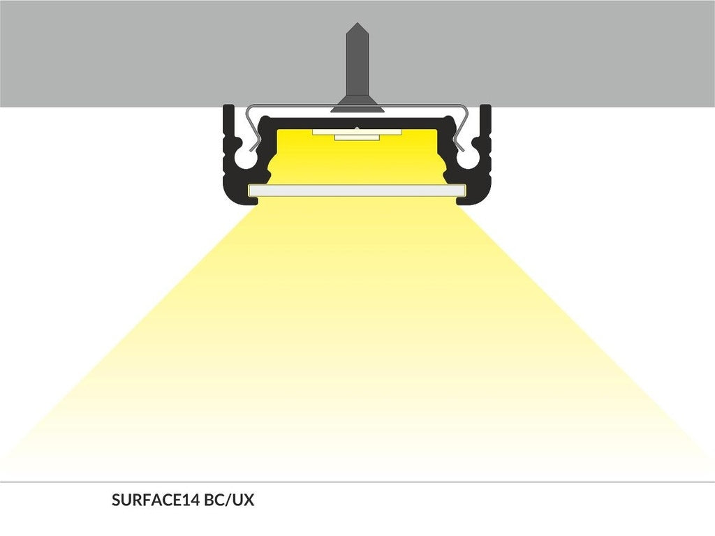 DIOFLEX Alu profil SURFACE14 F/TY 2m 24x9mm