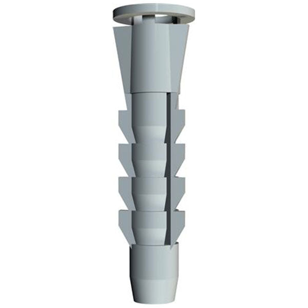 Plugs med krave 5x25mm til skrue Ø2,5-4mm - 200 stk.