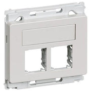 Opus 66 Dataudtag Lige F 2XRJ45 Lysegrå