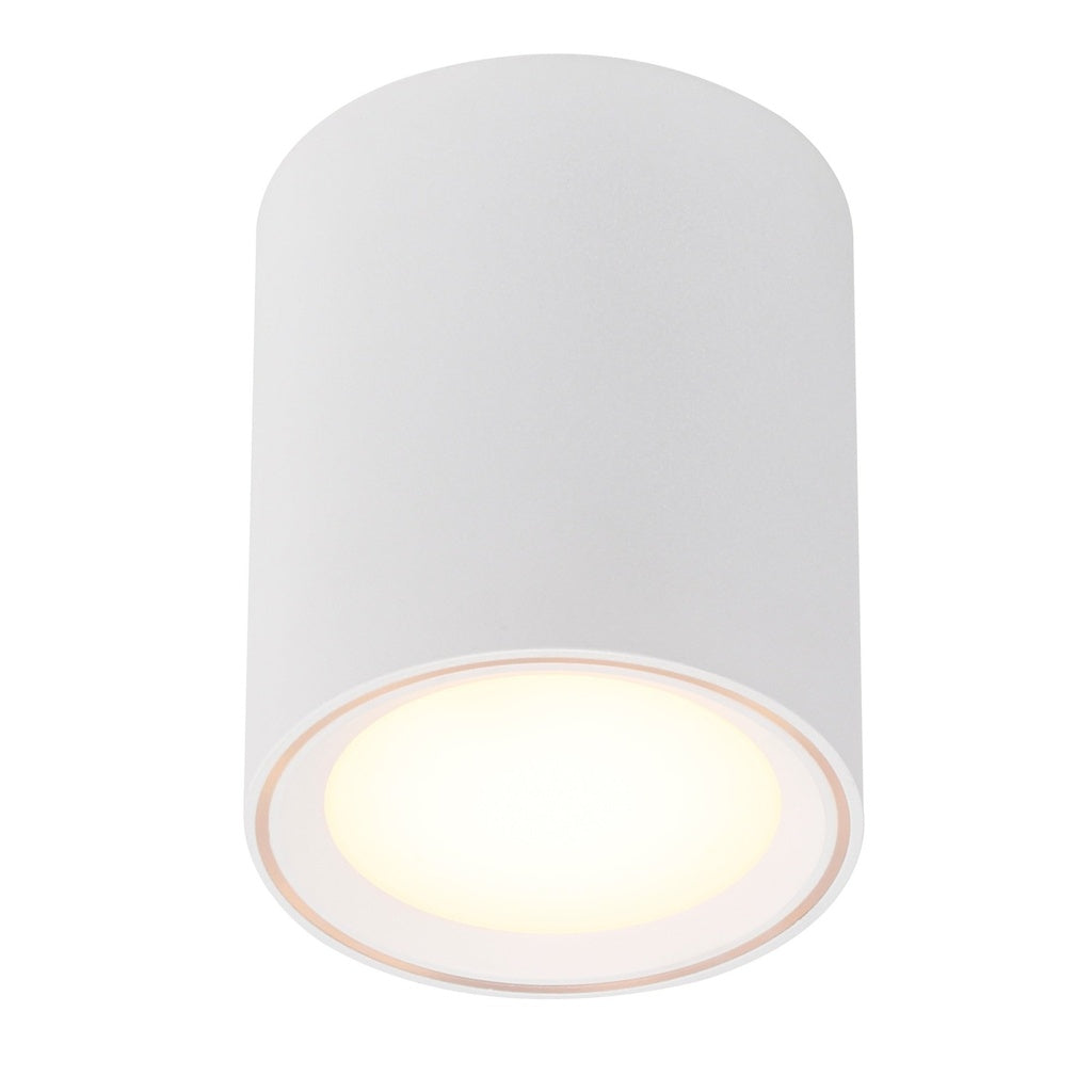 Påbygningsspot Fallon Long, LED 8,5W 500 lumen, hvid/hvid