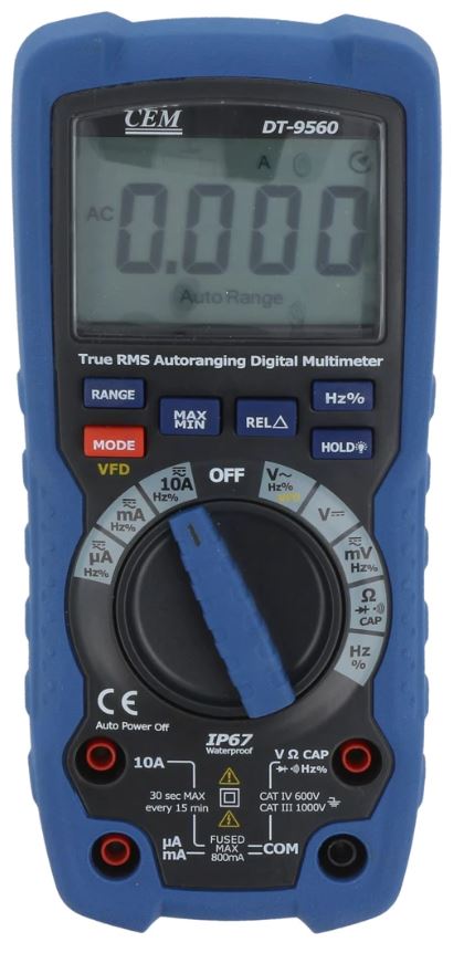 Digital multimeter, CAT III 1000V / CAT IV 600V, Sand RMS