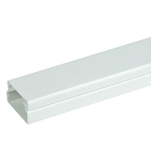 Tehalit kabelkanal komplet m. skillespor LF 40091 2 meter - perlehvid