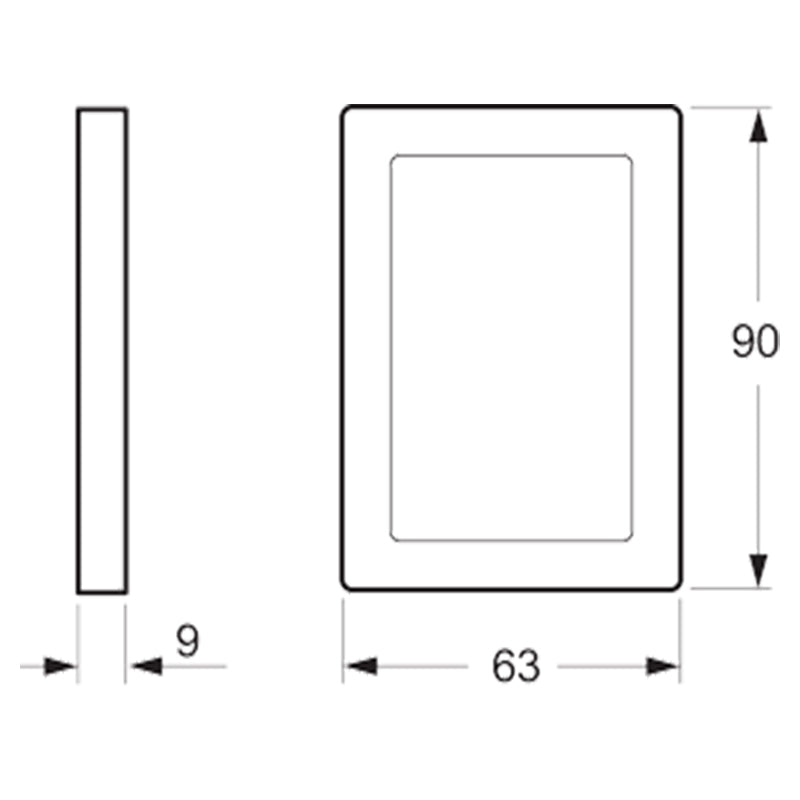 LK Fuga ramme BASE 63 1½m - hvid