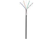 FTP netværkskabel - CAT5e, massiv CCA, udendørs, Sort (100m)