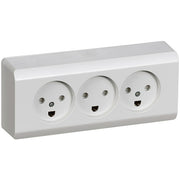 Opus 66 stikkontakt udv. trip 2 tænding lysegrå