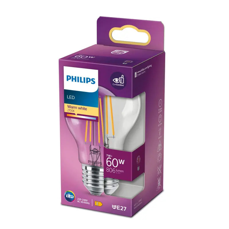 PHILIPS LED 7W (60W) E27 2700K 806lm