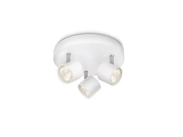 STAR plate/spiral LED white 3x4W SELV
