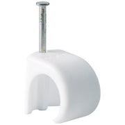 Kabelclips til 14-19mm kabel 35mm søm hvid - 100 stk.