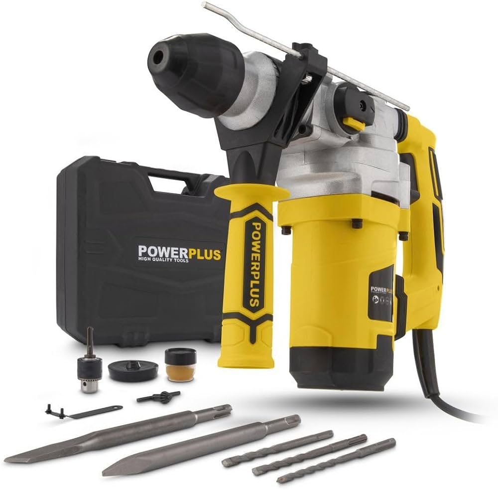 Borehammer 1600W i kuffert m. tilbehør