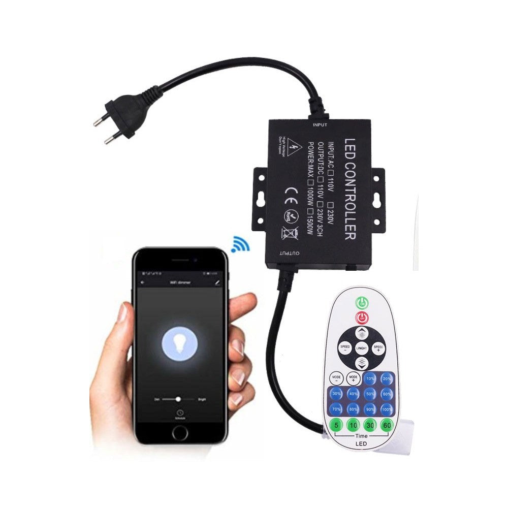 230V WiFi Smart Home dæmper med memory funktion og endeprop - til 230V (Type X-2), op til 80 m rækkevidde