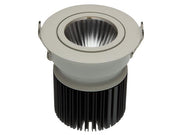 LED indbygningsspot - 230V / 12,6W Rund hvid kip, Varm Hvid