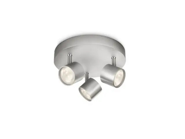 STAR plate/spiral LED aluminium 3x4W SEL