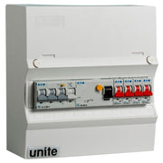 Færdigmonteret gruppetavle - HPFI - 4x10A 1P+N, 1xKombi 16A/30mA 3P+N