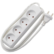 Stikdåse børnesikret 4-vejs-1,5m hvid