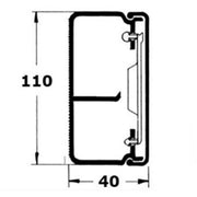 REHAU Kanal 40/110 PG m. spor (2m)