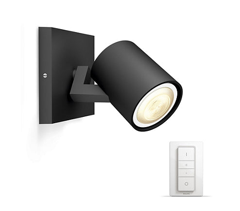 Runner HUE single spot - 1x5W 230V, Sort