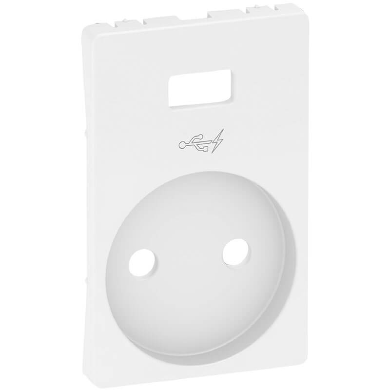 Fuga afdækning stikkontakt u/j med 5V USB hvid