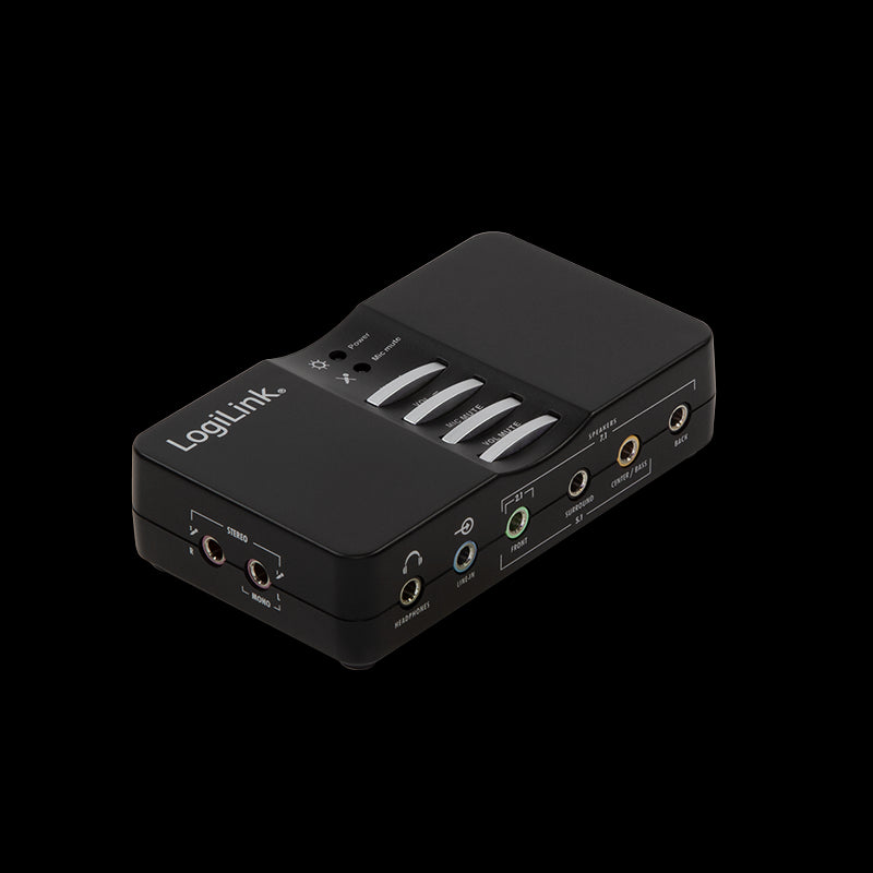 USB 8 kanals 7.1 sound box m. optisk toslink (S/PDIF)