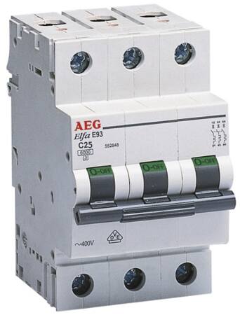 AUTOMATSIKRING C25A 3P 6KA 3M