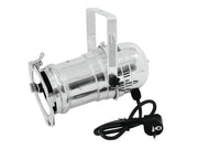 PAR30 lampehus - Krom, E27, kabel m. stik