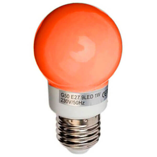 Deco kronepære LED 1W E27 orange