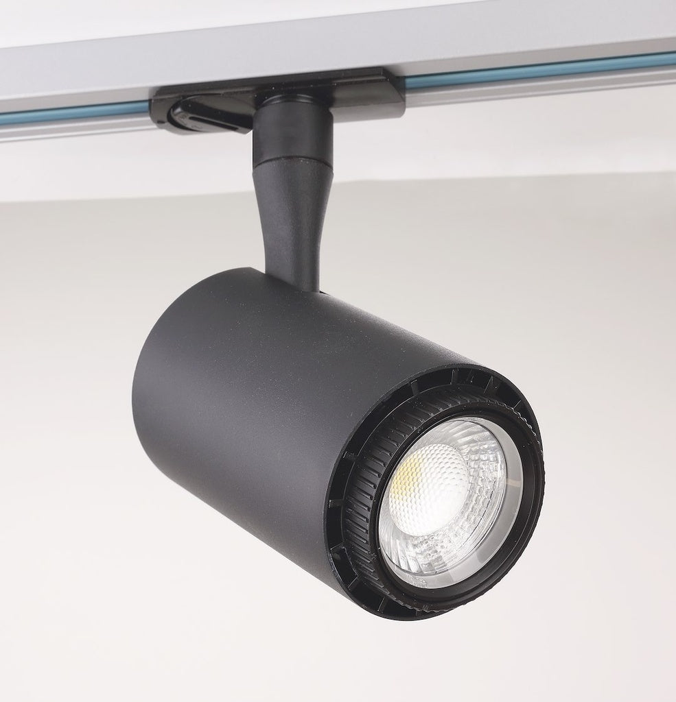 VELO LED TRACK LIGHT, 1-FASET, SORT, 8W, 230V