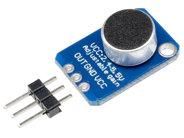 MAX4466 Electret mikrofonmodul, justerbar gain (til Arduino)