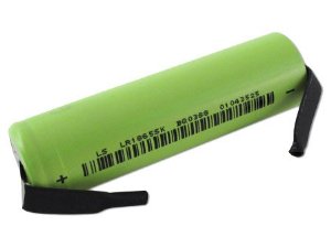 18650 LiION batteri - 3,6V 3400mAh (4,9A), m. flige
