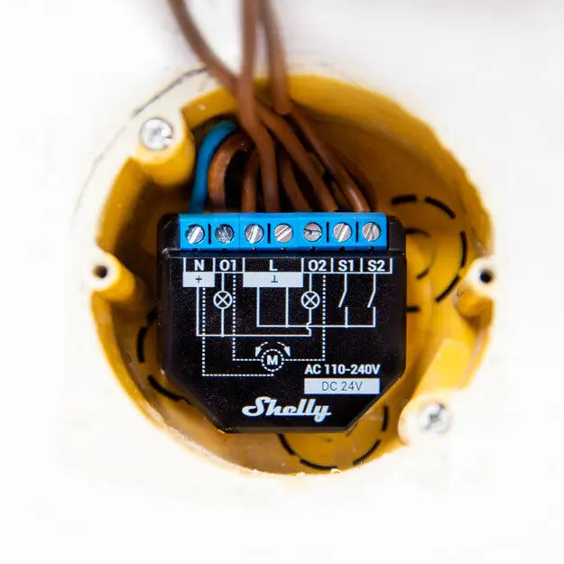 Shelly Plus 2PM - WiFi relæ/jalousi, 2 kanaler