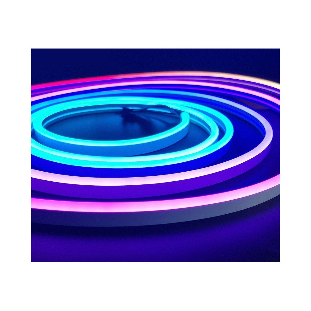 16W/m RGBIC Neon Flex strip - 5m, 96 LED pr. meter, 24V, 8x16, IP20 - Fleksibel LED-strips med 16W/meter, 5 meter lang, 96 LED pr. meter, 24V, 8x16, I