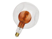 G180 Duo LED - 230-240V / 4W E27, Varm hvid, Klar/Rav