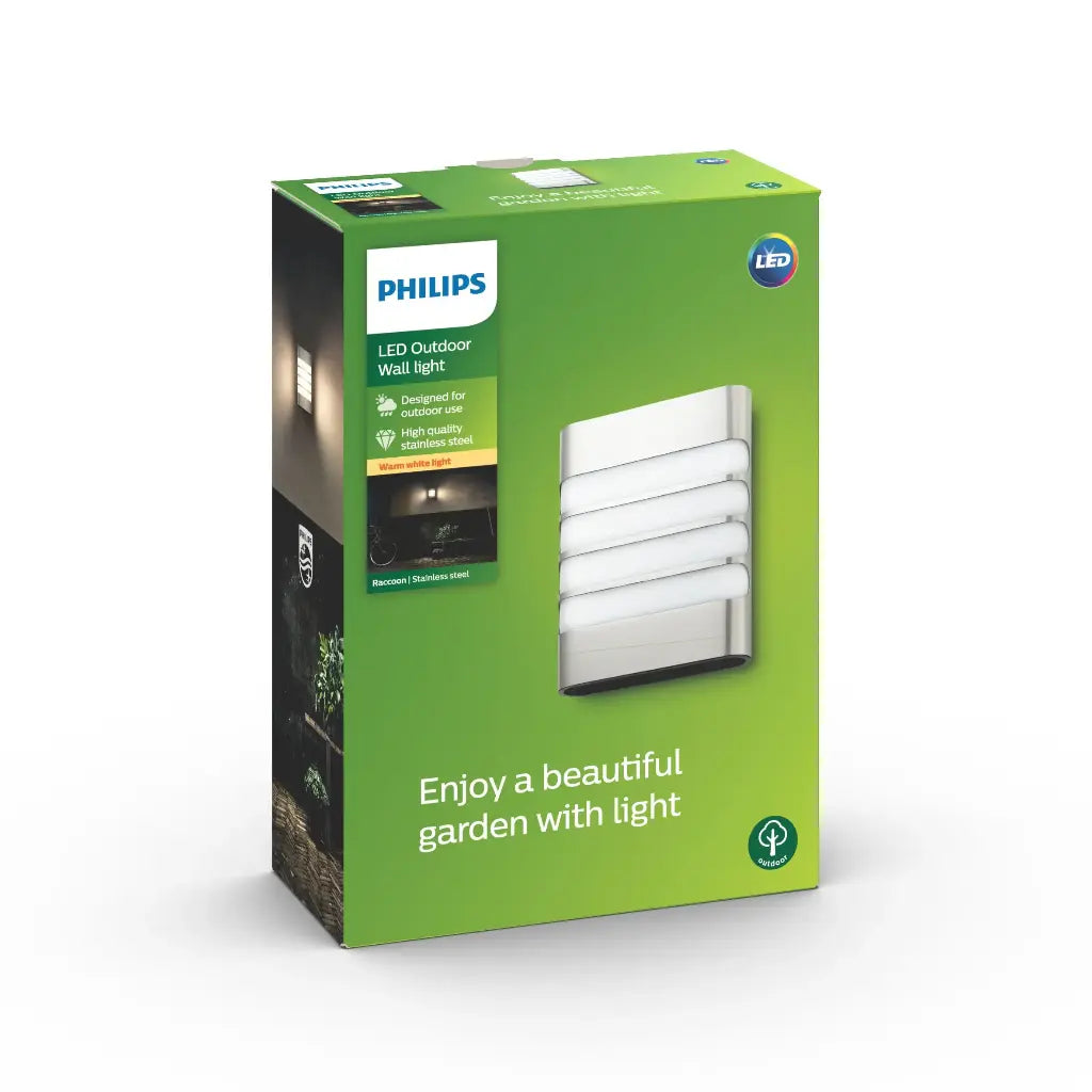 Raccoon wall lantern LED inox 1x4W SELV