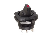 Vippekontakt - 1P OFF-ON, 6A-250V, Rød LED (Ø20mm hul)