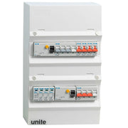 Færdigmonteret gruppetavle - HPFI - 1x16A 3P+N-1x10A 3P+N-4x10A 1P+N