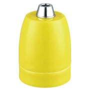 Porcelænsfatning gul E27