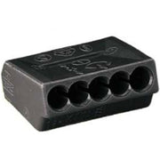 Skrueløs samlemuffe 5x1-2,5mm² grå